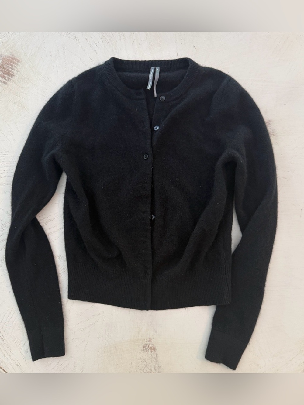 Anthropologie The Cashmere Collection black cardigan sweater sz xxs